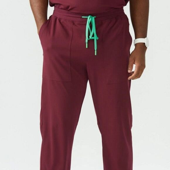 Welles The Men's Everready Straight Fit Pant Drawstring Waist Maroon Size L NWT - Picture 2 of 8